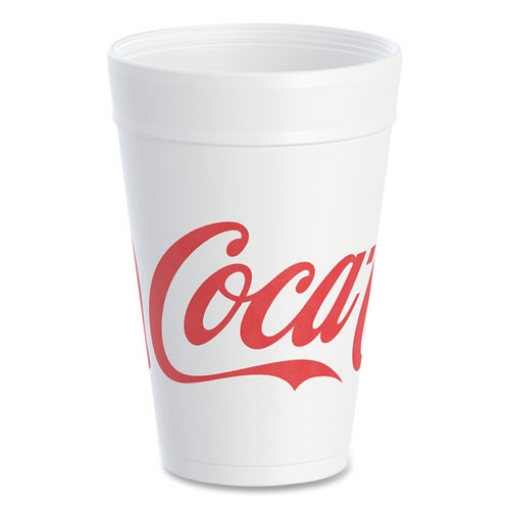 Picture of Coca-Cola Foam Cups, Foam, 32 Oz, White/red, 25/bag, 20 Bags/carton