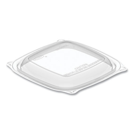 Picture of PresentaBowls Pro Clear Square Lids for 8-16 oz Bowls, 5 x 5 x 1, Clear, Plastic, 63/Bag, 8 Bags/Carton