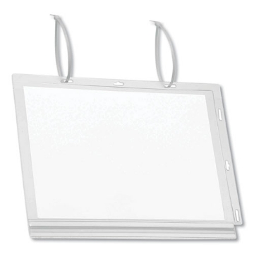 Picture of Water Resistant Sign Holder Pockets with Cable Ties, 8.5 x 11, Clear Frame, 5/Pack
