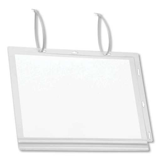 Picture of Water Resistant Sign Holder Pockets with Cable Ties, 8.5 x 11, Clear Frame, 5/Pack