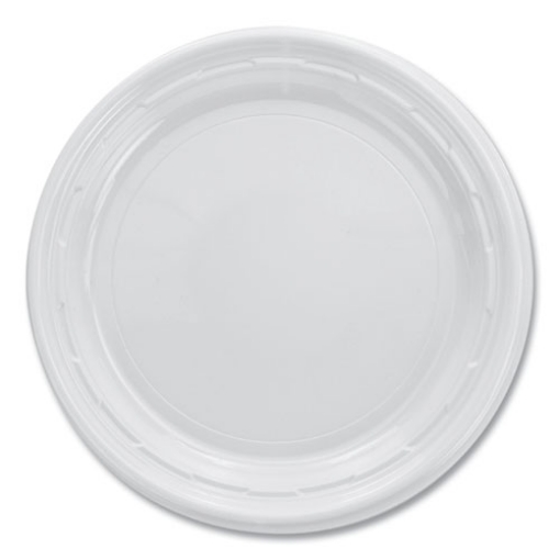 Picture of Famous Service Plastic Dinnerware, Plate, 6" Dia, White, 125/pack, 8 Packs/carton