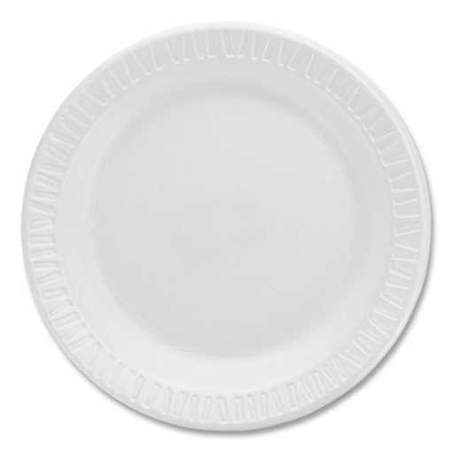 Picture of Quiet Classic Laminated Foam Dinnerware Plates, 6", White, 125/pack, 8 Packs/carton