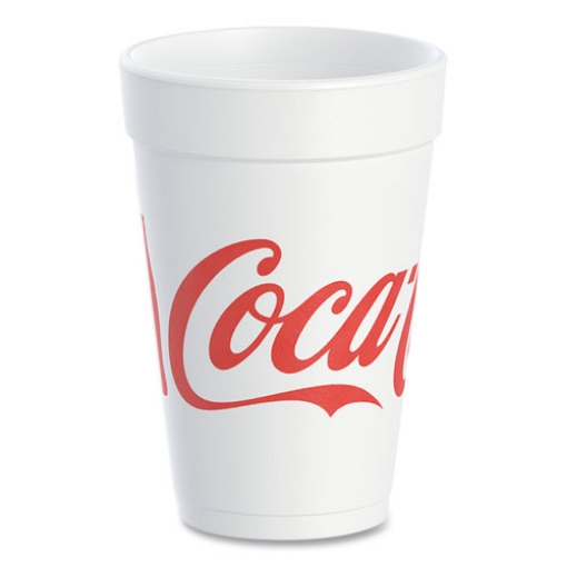 Picture of Coca-Cola Foam Cups, 16 Oz, White/red, 25/bag, 40 Bags/carton