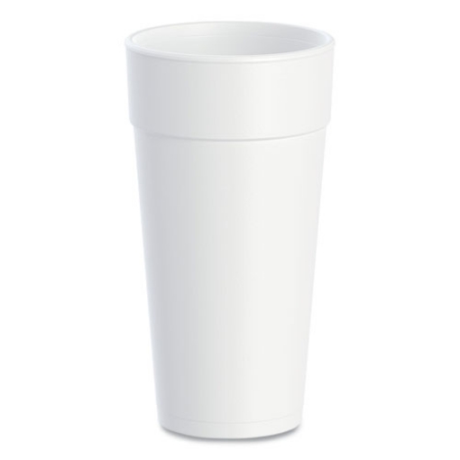 Picture of Foam Drink Cups, Hot/cold, 24 Oz, White, 25/bag, 20 Bags/carton