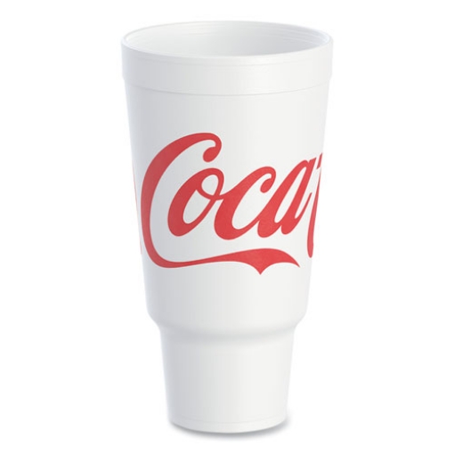 Picture of Coca-Cola Foam Cups, 44 Oz, White/red, 20/bag, 15 Bags/carton