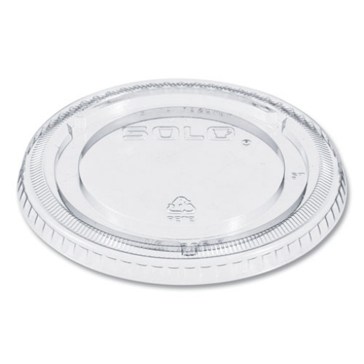 Picture of PETE Plastic Flat Cold Cup Lids, Fits 12 oz to 24 oz Cups, Clear, 1,000/Carton