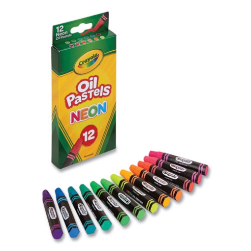 Picture of Neon Oil Pastels, 12 Assorted Colors, 12/pack