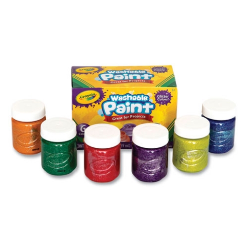 Picture of Washable Paint, 6 Assorted Classic Colors, 2 Oz Bottle, 6/pack