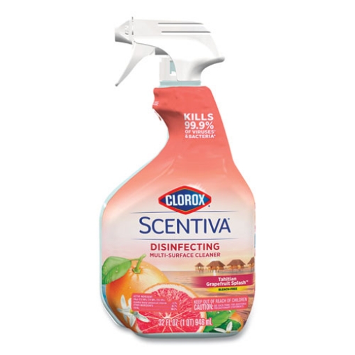 Picture of Scentiva Multi Surface Cleaner, Tahitian Grapefruit Splash, 32 oz Spray Bottle, 9/Carton