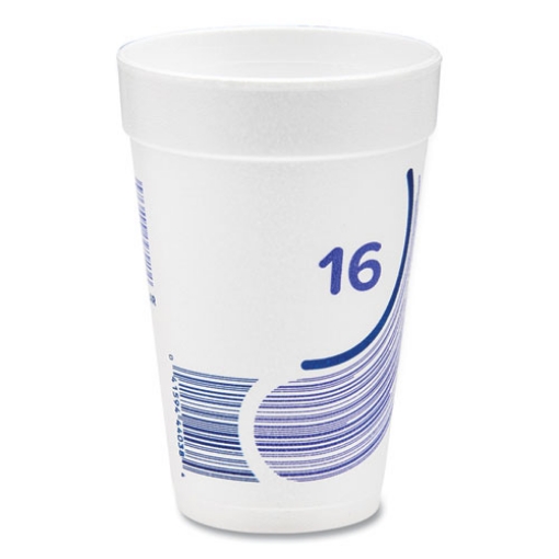 Picture of Breeze Hot/Cold Insulated Foam Drinking Cups, 16 oz, Purple/White/Blue, 1,000/Carton