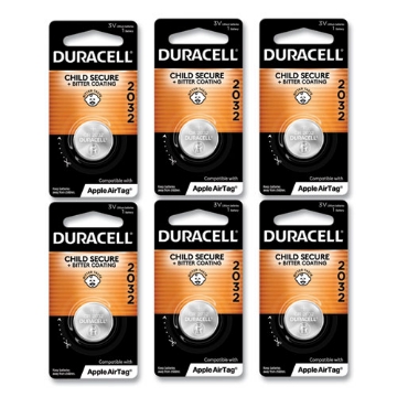 Picture of Lithium Coin Batteries With Bitterant, 2032, 6/Box