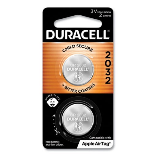 Picture of Lithium Coin Batteries With Bitterant, 2032, 2/Pack