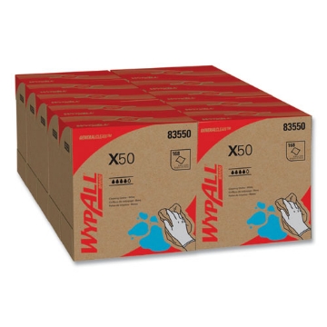 Picture of X50 Cloths, POP-UP Box, 12.5 x 9.1, White, 168/Box, 10 Boxes/Carton