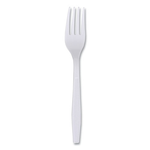 Picture of Heavyweight Wrapped Polypropylene Cutlery, Fork, White, 1,000/carton