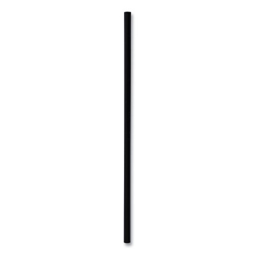 Picture of Wrapped Jumbo Straws, 7.75", Polypropylene, Black, 250/pack, 50 Packs/carton