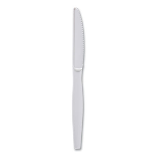 Picture of Heavyweight Polystyrene Cutlery, Knife, White, 1000/carton