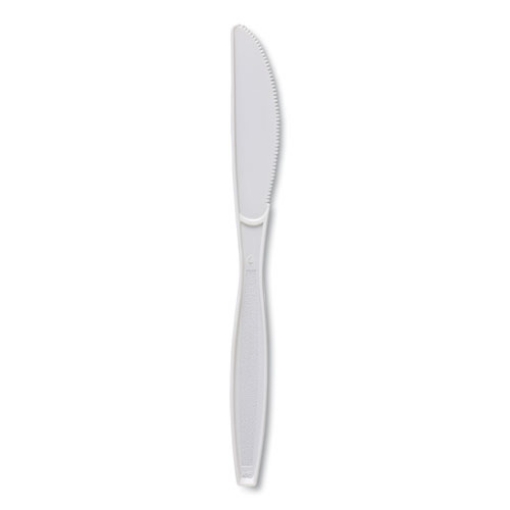 Picture of Heavyweight Polypropylene Cutlery, Knife, White, 1000/carton