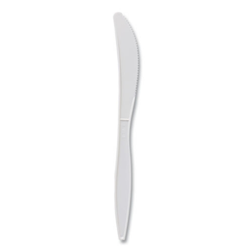 Picture of Mediumweight Polypropylene Cutlery, Knife, White, 1000/carton