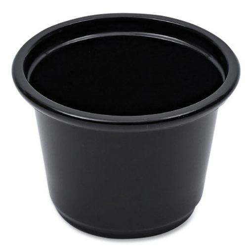 Picture of Souffle/portion Cups, 1 Oz, Polypropylene, Black, 20 Cups/sleeve, 125 Sleeves/carton