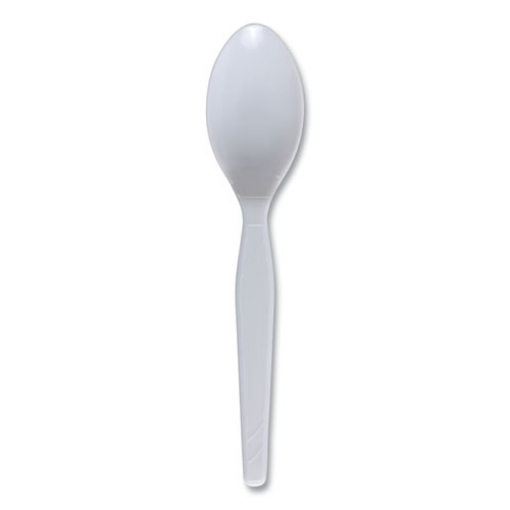 Picture of Mediumweight Polystyrene Cutlery, Teaspoon, White, 100/box