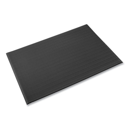 Picture of Ribbed Vinyl Anti-Fatigue Mat, Rib Embossed Surface, 36 x 144, Black