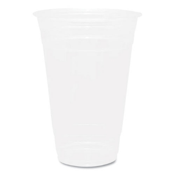 Picture of PET Plastic Cups, 20 oz, Clear, 1,000/Carton