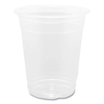 Picture of PET Plastic Cups, 92 mm Rim Diameter, 12 oz, Clear, 1,000/Carton