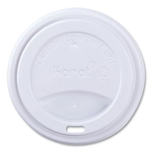 Picture of Hot Cup Lids, Fits 10 oz to 24 oz Paper Hot Cups, Sipper Lid, White, 1,000/Carton