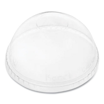 Picture of PET Lids, Fits 12 oz to 24 oz Cold Cups, No Hole Dome Lid,,Clear, 1,000/Carton