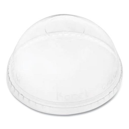 Picture of PET Lids, Fits 12 oz to 24 oz Cold Cups, No Hole Dome Lid,,Clear, 1,000/Carton