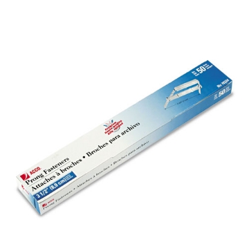 Picture of Premium Two-Piece Two-Prong Paper Fastener Base and Compressor Sets, 3.5" Capacity, 2.75" Center to Center, Silver, 50/Box