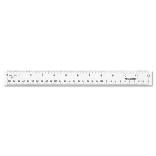 Picture of Clear Flexible Acrylic Ruler, Standard/metric, 12" Long, Clear