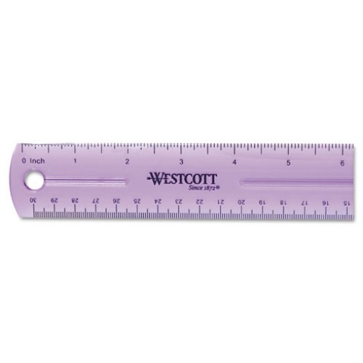 Picture of 12" Jewel Colored Ruler, Standard/metric, Plastic