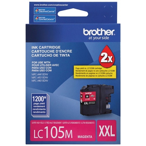 Picture of Brother LC105M Extra High Yield Magenta Ink Cartridge (1200 Yield)