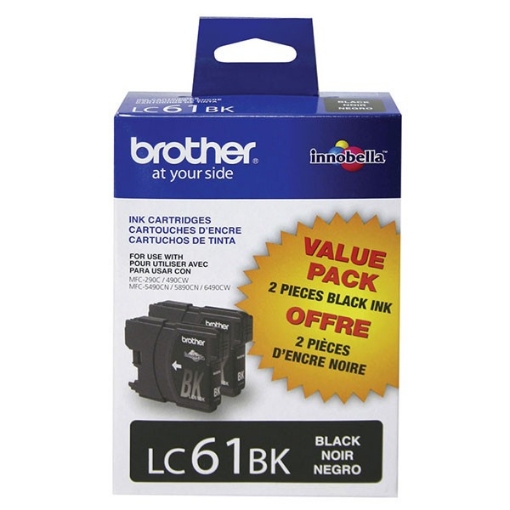 Picture of Brother LC612PKS Black Ink Cartridge (900 Yield)