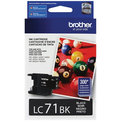 Picture of Brother LC71BK Black Ink Cartridge (300 Yield)