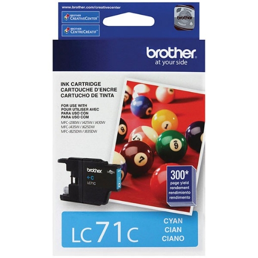 Picture of Brother LC71C Cyan Ink Cartridge (300 Yield)