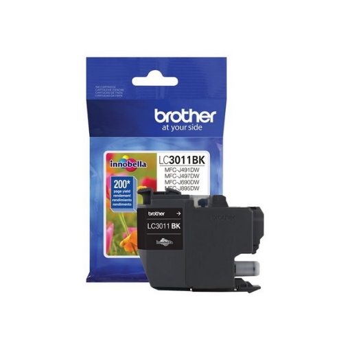 Picture of Brother LC3011Bk Black Ink Cartridge (200 Yield)