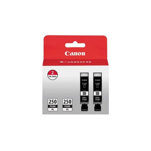 Picture of Canon 6432B004 (PGI-250XL) High Yield Black Ink Cartridges (2 pack)