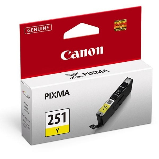 Picture of Canon 6516B001 (CLI-251Y) High Yield Yellow Inkjet Cartridge (400 Yield)