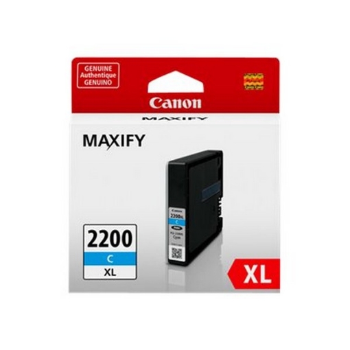 Picture of Canon 9268B001 (PGI-2200XLC) High Yield Cyan Inkjet Cartridge (1500 Yield)