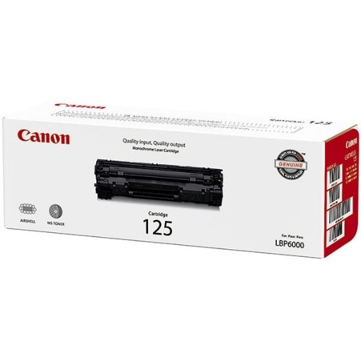 Picture of Canon 3484B001AA (Canon 125BK, CRG-125BK) Black Toner Cartridge (1600 Yield)