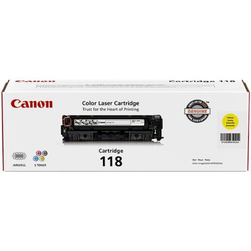 Picture of Canon 2659B001AA (Canon 118Y) Yellow Toner Cartridge (2900 Yield)