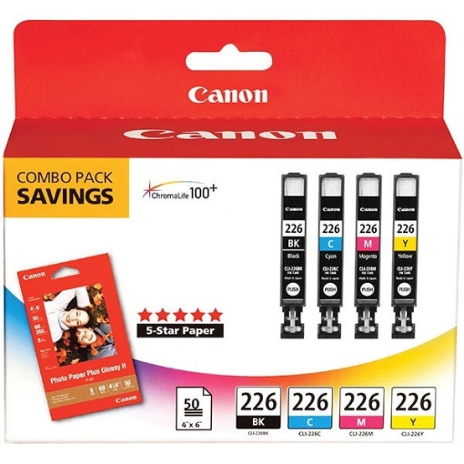 Picture of Canon 4546B007 (CLI-226) Black, Cyan, Magenta, Yellow Ink Tank (4 pack)