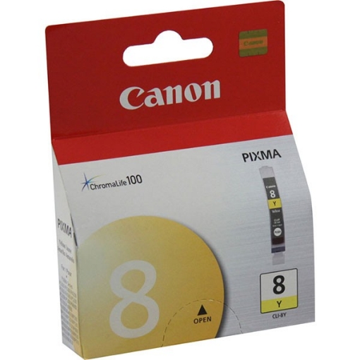 Picture of Canon 0623B002 (CLI-8Y, Canon 8) Yellow Inkjet Cartridge (280 ml)