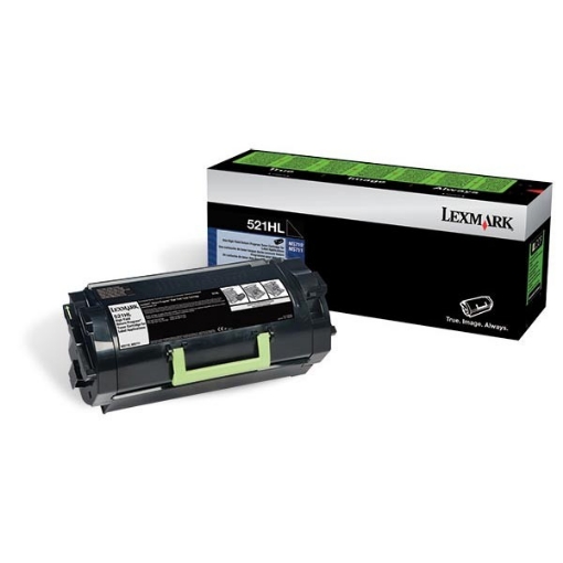 Picture of Lexmark 52D1H0L (Lexmark #521HL) Black Toner (25000 Yield)