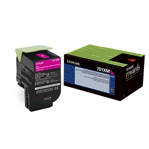 Picture of Lexmark 70C1XM0 (Lexmark #701XM) Black Toner Cartridge (4000 Yield)