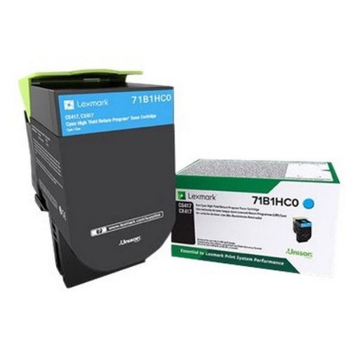 Picture of Lexmark 71B1HC0 High Yield Cyan Toner Cartridge (3500 Yield)