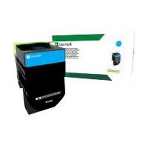 Picture of Lexmark 80C00CG (TAA Compliant Version 80C10C0) Cyan Toner Cartridge (1000 Yield)