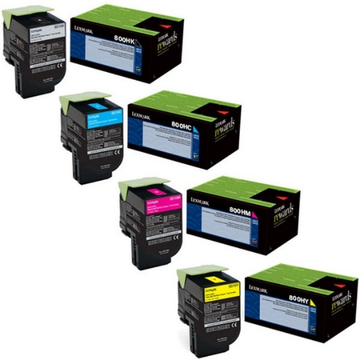 Picture of Lexmark 80C0HKG (TAA Compliant Version 80C1HK0) Black Toner Cartridge (4000 Yield)